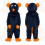 Navy Blue Mouse Mascot Costume with Orange Ears