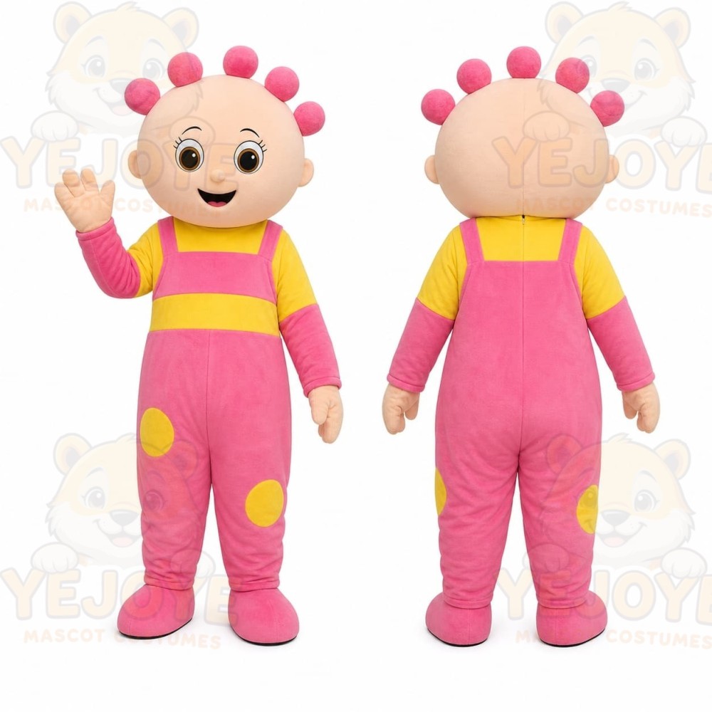 Pink Doll Mascot Costume