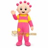 Pink Doll Mascot Costume Pink Doll Mascot Costume