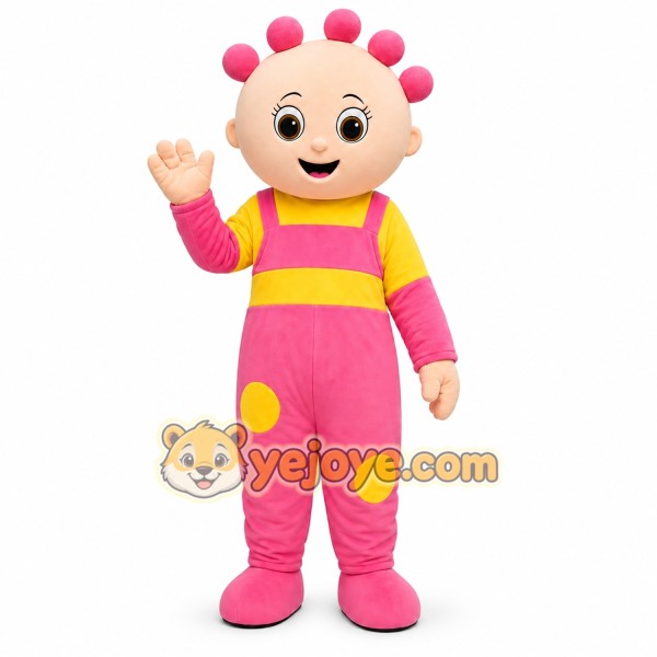 Pink Doll Mascot Costume
