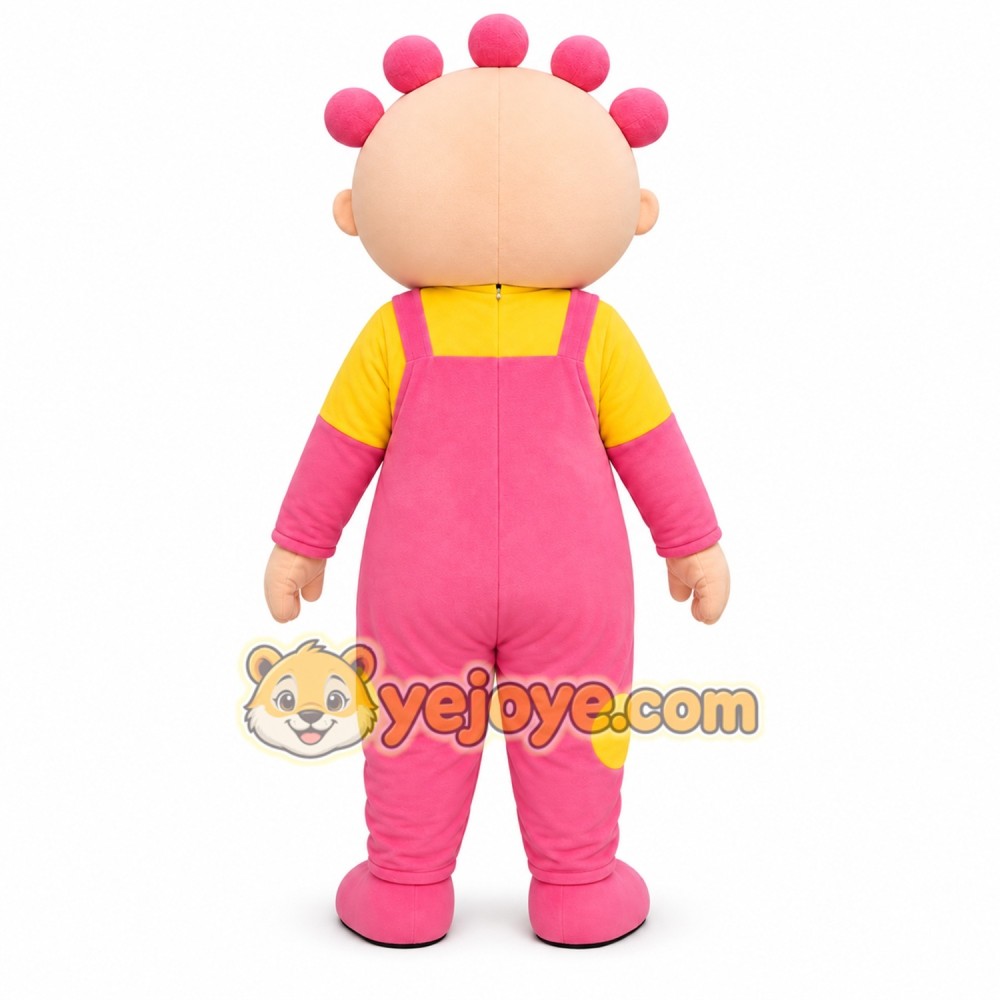 Pink Doll Mascot Costume Pink Doll Mascot Costume