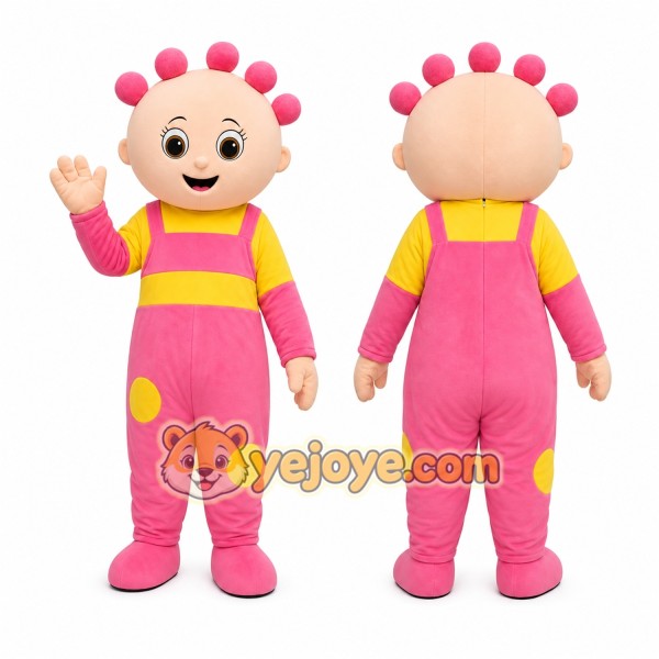 Pink Doll Mascot Costume