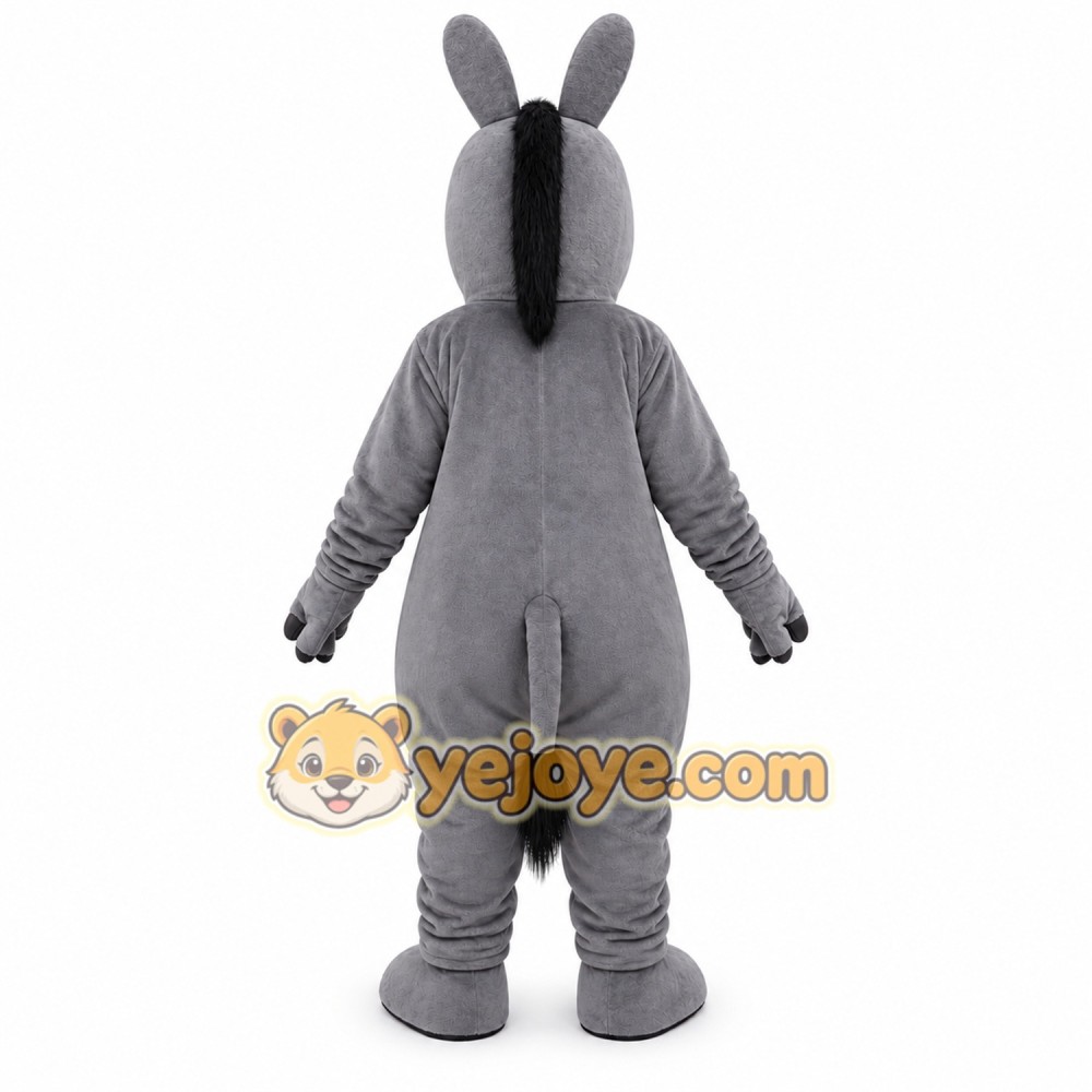 Gray Donkey Mascot Costume Gray Donkey Mascot Costume