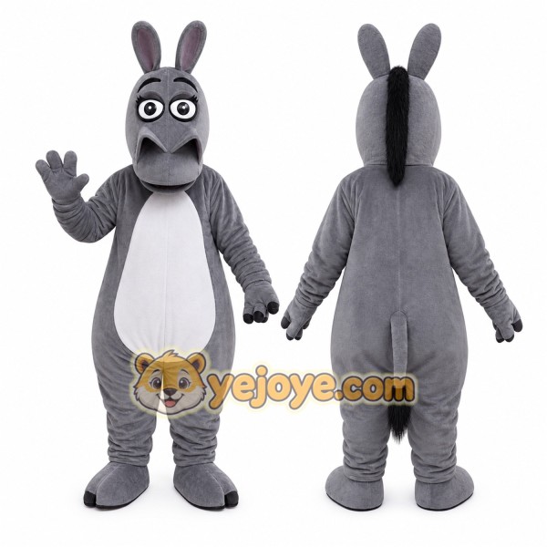 Gray Donkey Mascot Costume