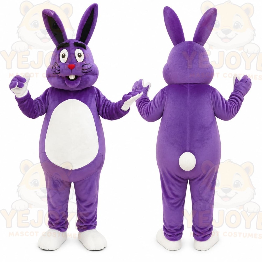 Purple Rabbit Mascot Costume