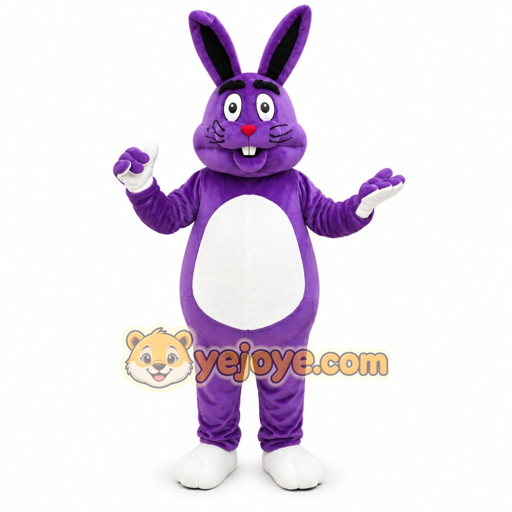 Purple Rabbit Mascot Costume Purple Rabbit Mascot Costume