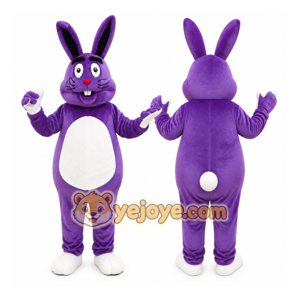 Purple Rabbit Mascot Costume