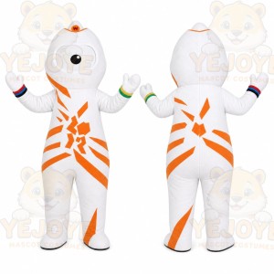 White Astronaut Mascot Costume Adult Character Outfit