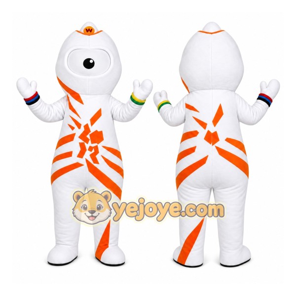 White Astronaut Mascot Costume Adult Character Outfit