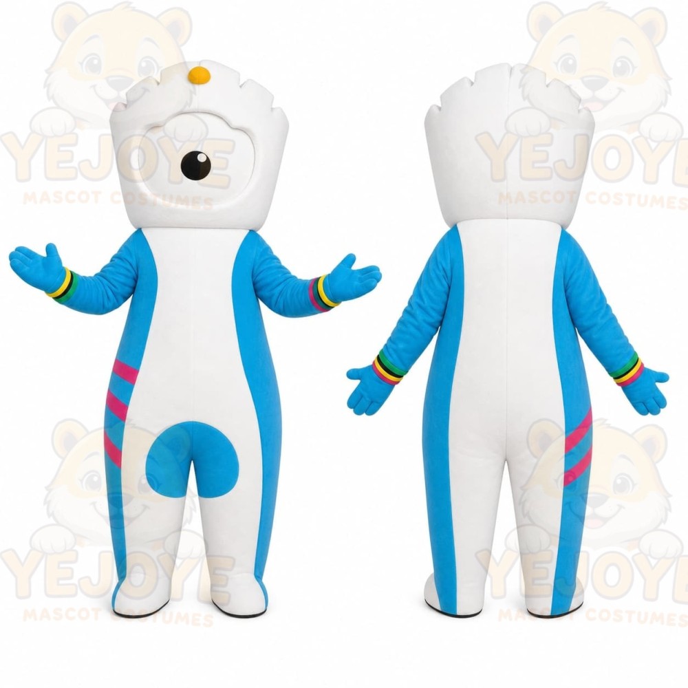 Blue Stripe Character Mascot Costume