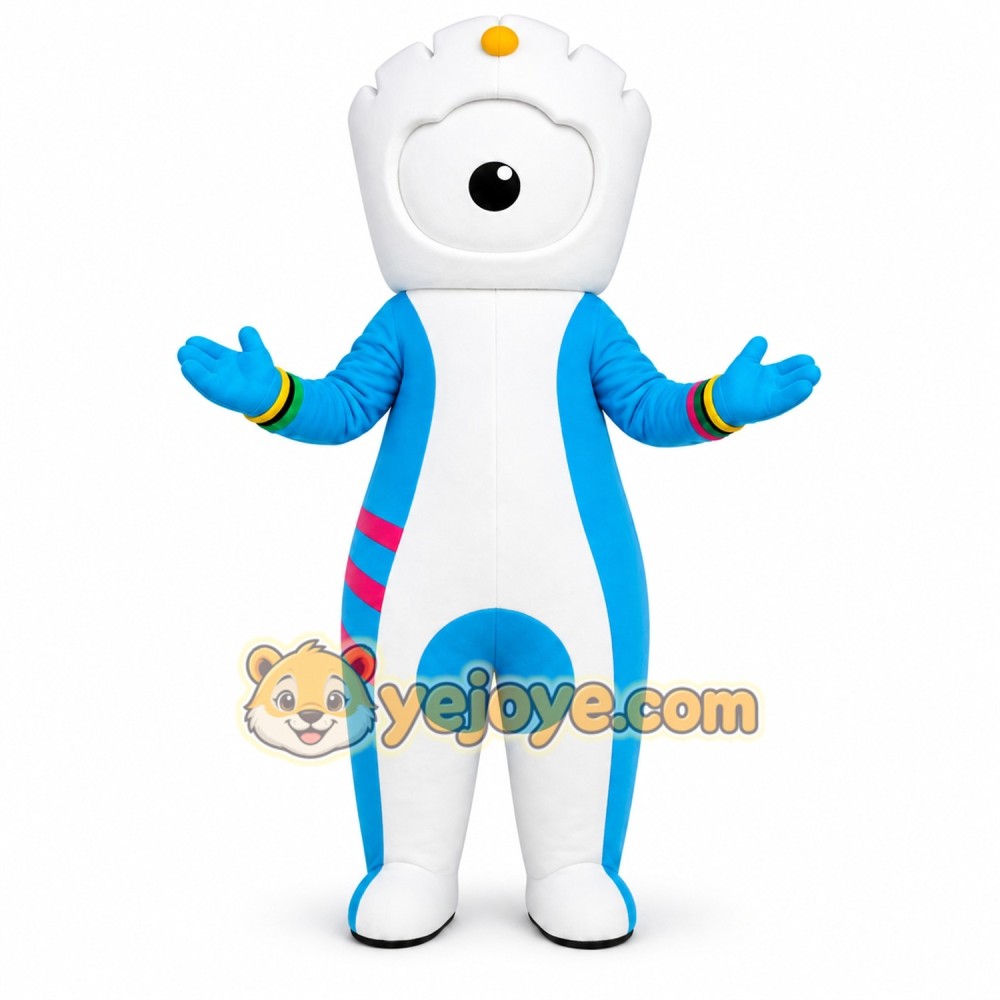 Blue Stripe Character Mascot Costume Blue Stripe Character Mascot Costume