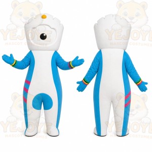 Blue Stripe Character Mascot Costume