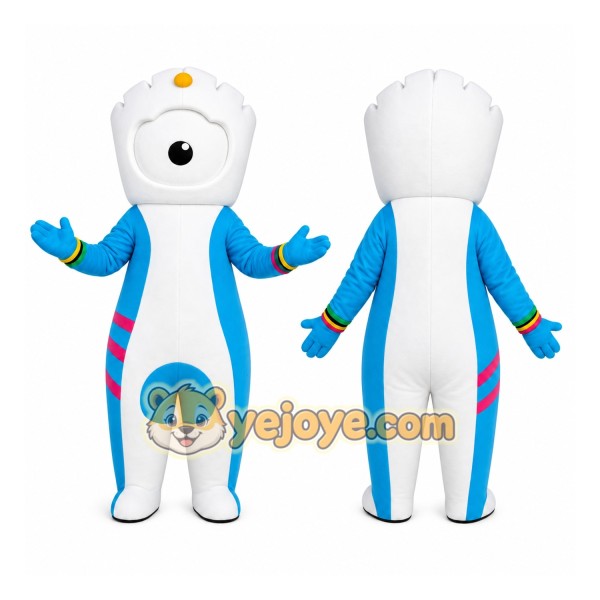Blue Stripe Character Mascot Costume