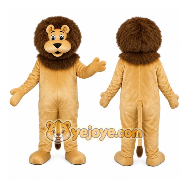 Tan Lion Mascot Costume