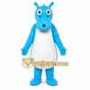 Blue Hippo Mascot Costume Blue Hippo Mascot Costume