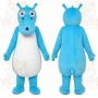 Blue Hippo Mascot Costume