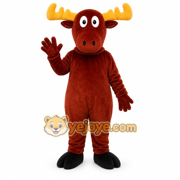 Brown Moose Mascot Costume