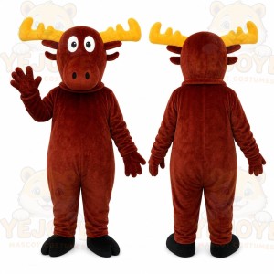 Brown Moose Mascot Costume