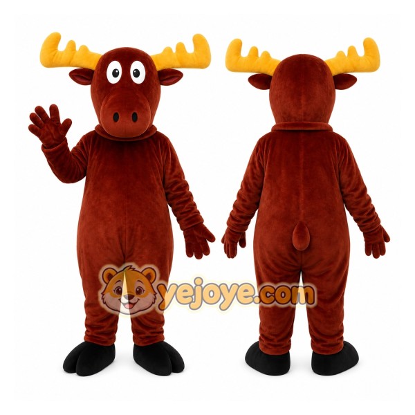 Brown Moose Mascot Costume