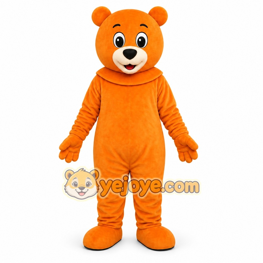 Orange Bear Mascot Costume Orange Bear Mascot Costume