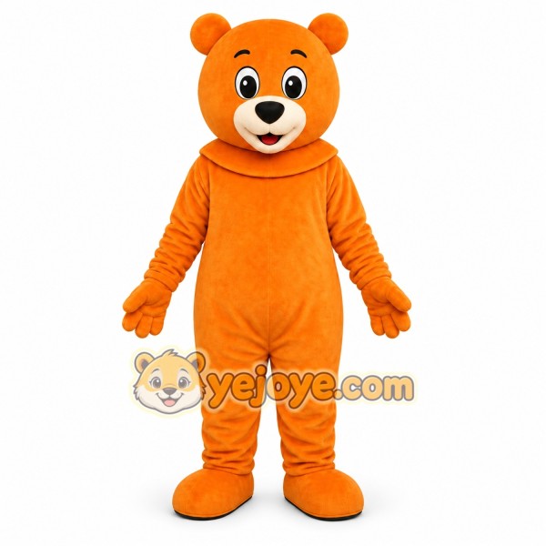 Orange Bear Mascot Costume