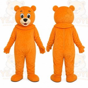 Orange Bear Mascot Costume