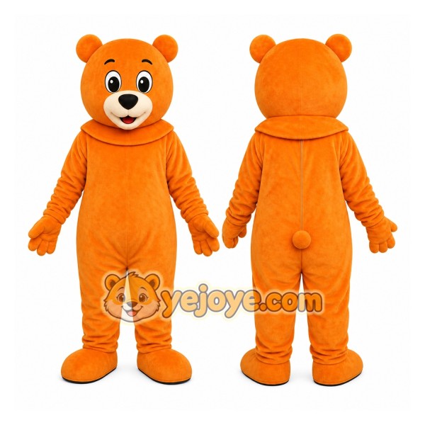 Orange Bear Mascot Costume