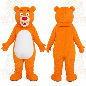 Orange Bear Mascot Costume