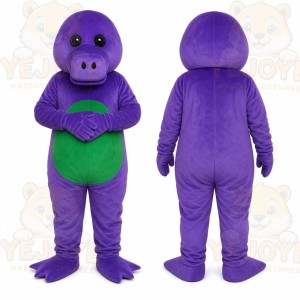 Purple Hippopotamus Mascot Costume