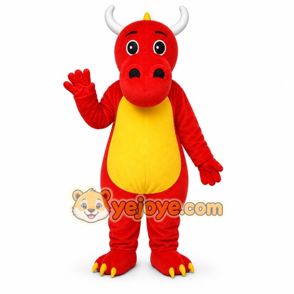 Red Dragon Mascot Costume Red Dragon Mascot Costume