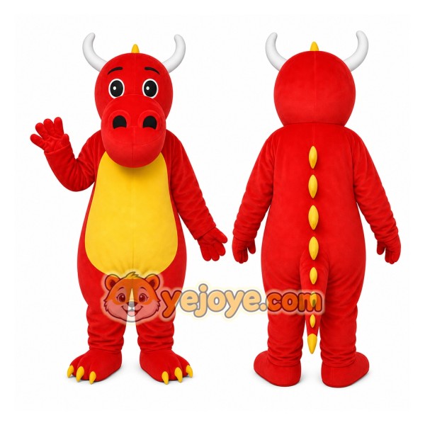 Red Dragon Mascot Costume
