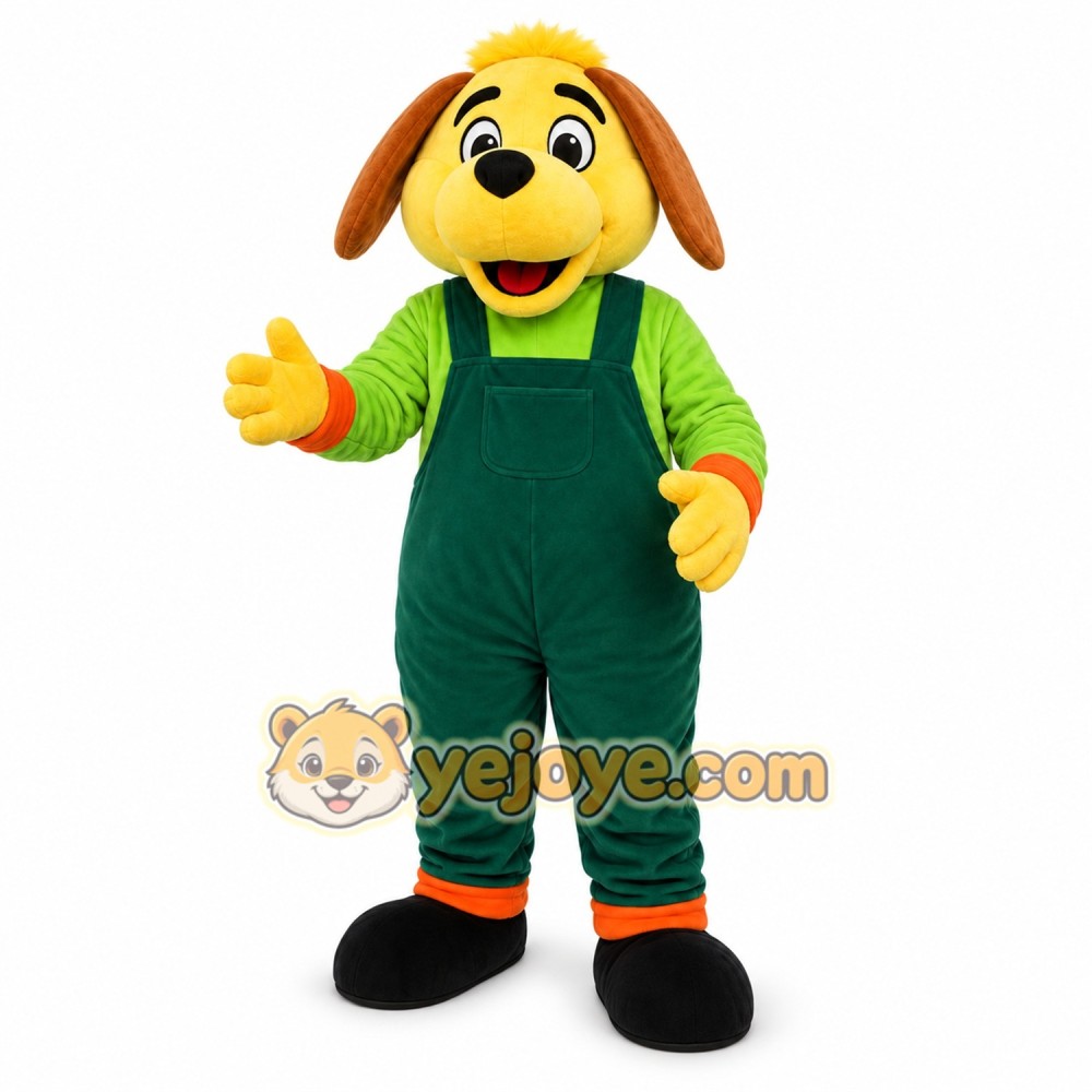 Green Puppy Mascot Costume