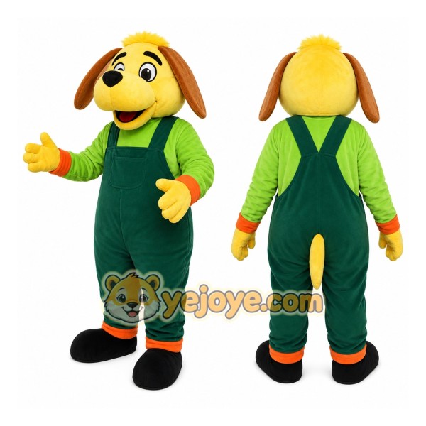 Green Puppy Mascot Costume