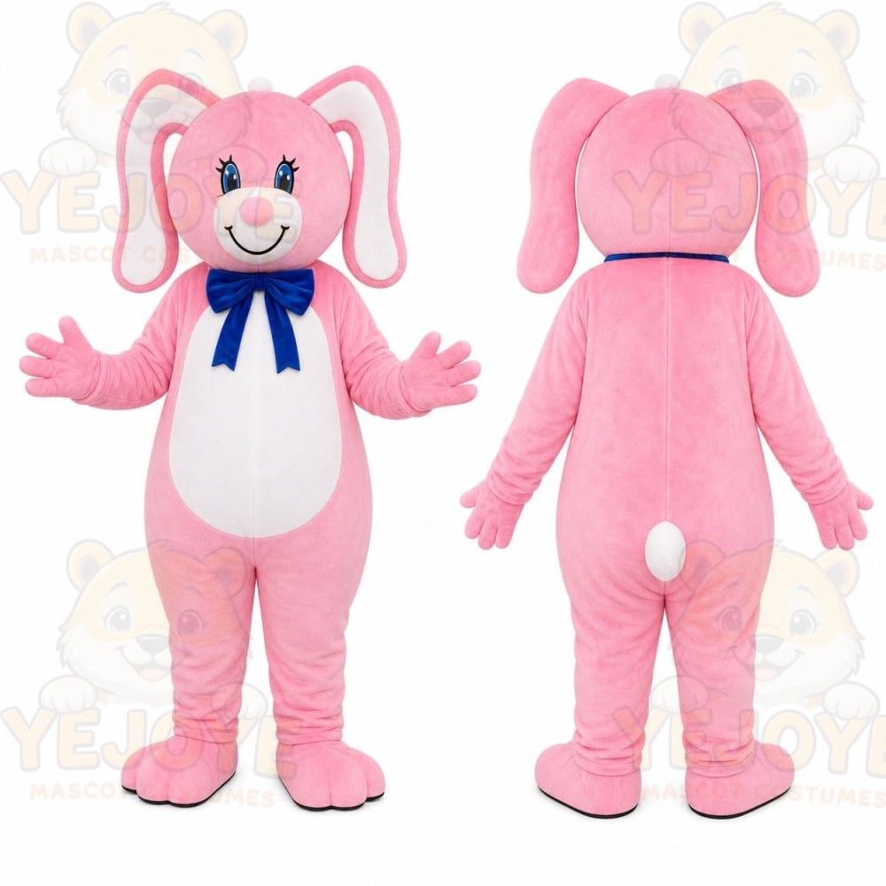 Pink Bunny Mascot Costume