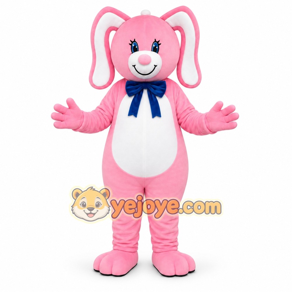 Pink Bunny Mascot Costume Pink Bunny Mascot Costume