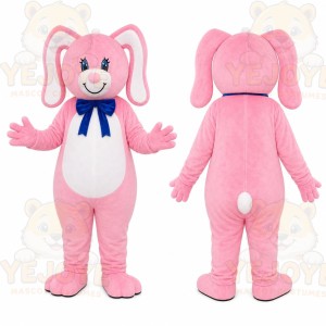 Pink Bunny Mascot Costume
