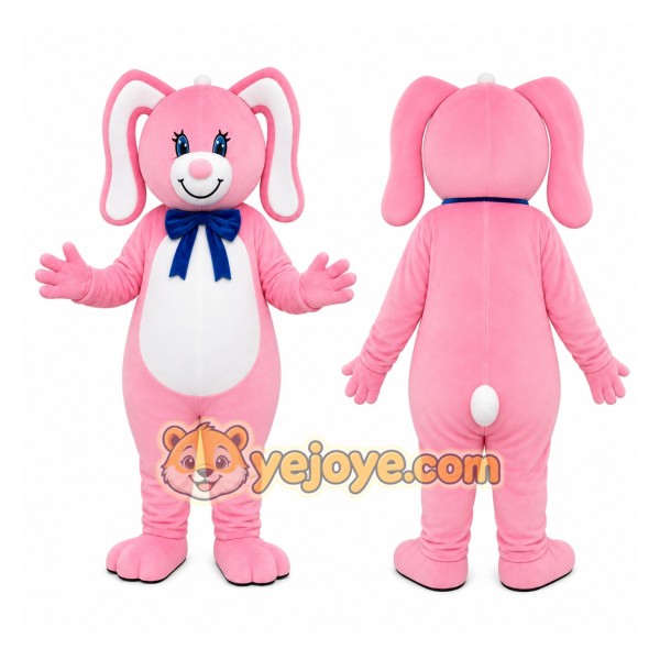 Pink Bunny Mascot Costume