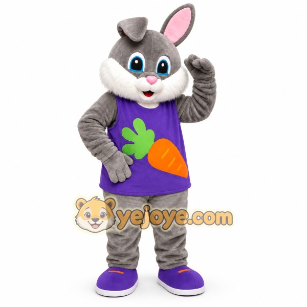 Gray Rabbit Mascot Costume Gray Rabbit Mascot Costume