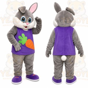 Gray Rabbit Mascot Costume