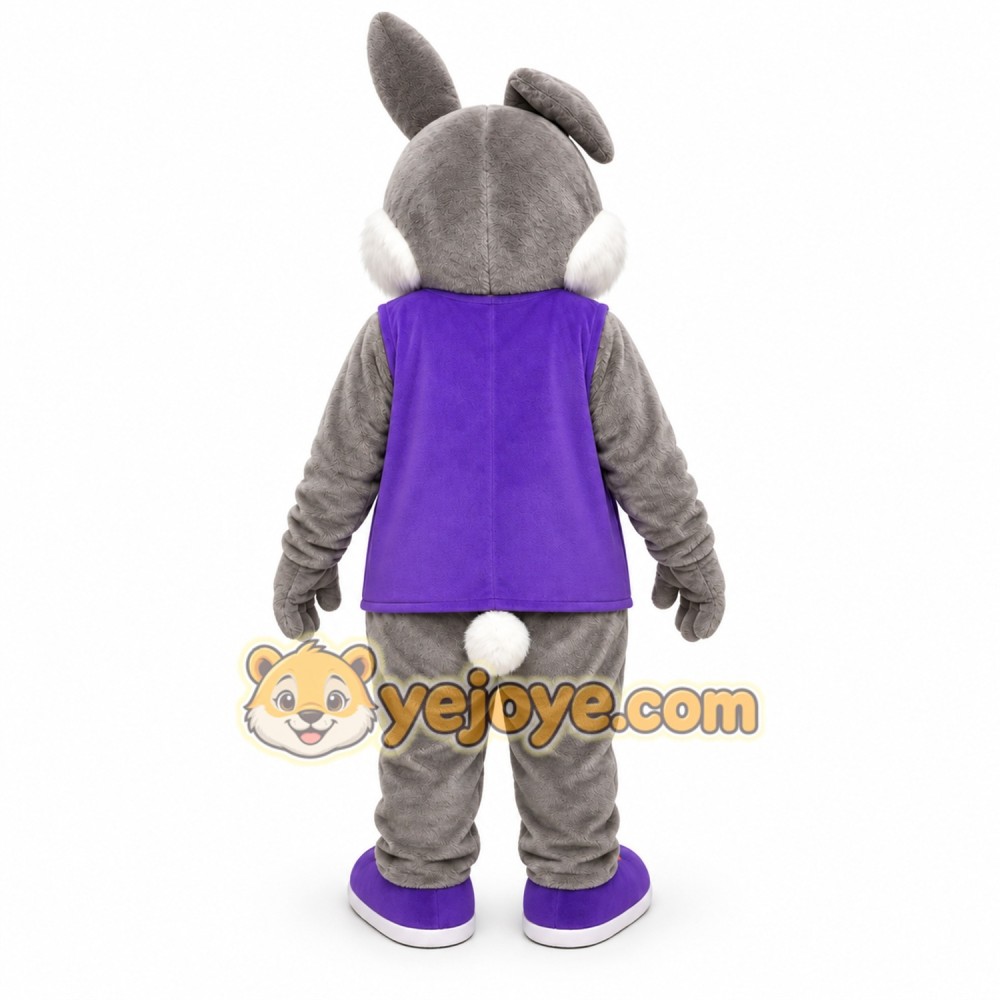 Gray Rabbit Mascot Costume Gray Rabbit Mascot Costume