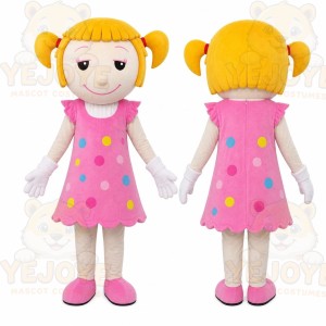 Blonde Girl Mascot Costume