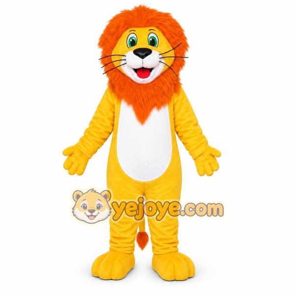 Yellow Lion Mascot Costume