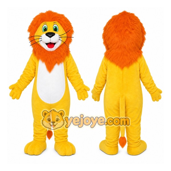 Yellow Lion Mascot Costume