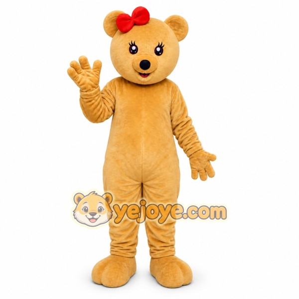 Tan Bear Mascot Costume