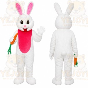 White Rabbit Carrot Mascot Costume