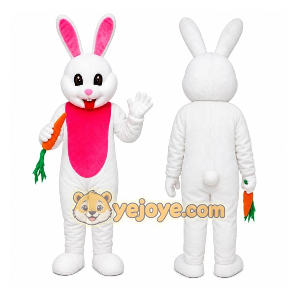 White Rabbit Carrot Mascot Costume