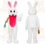 White Rabbit Carrot Mascot Costume