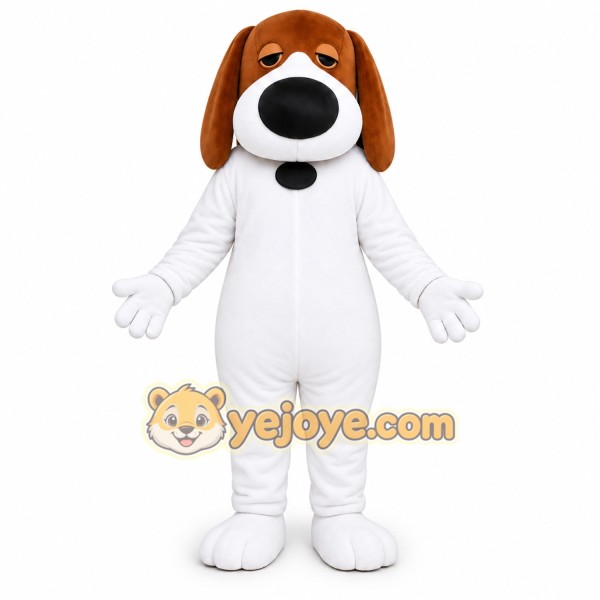 White Puppy Mascot Costume