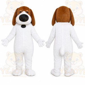 White Puppy Mascot Costume