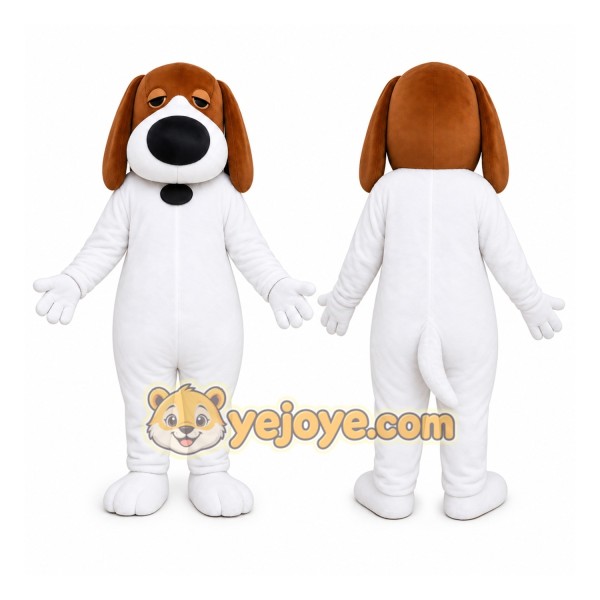 White Puppy Mascot Costume